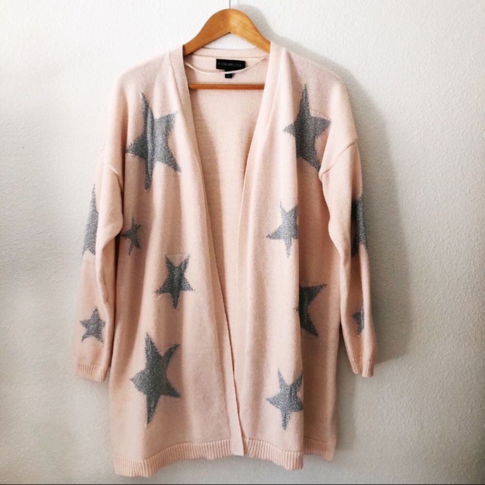Pink silver star sweater